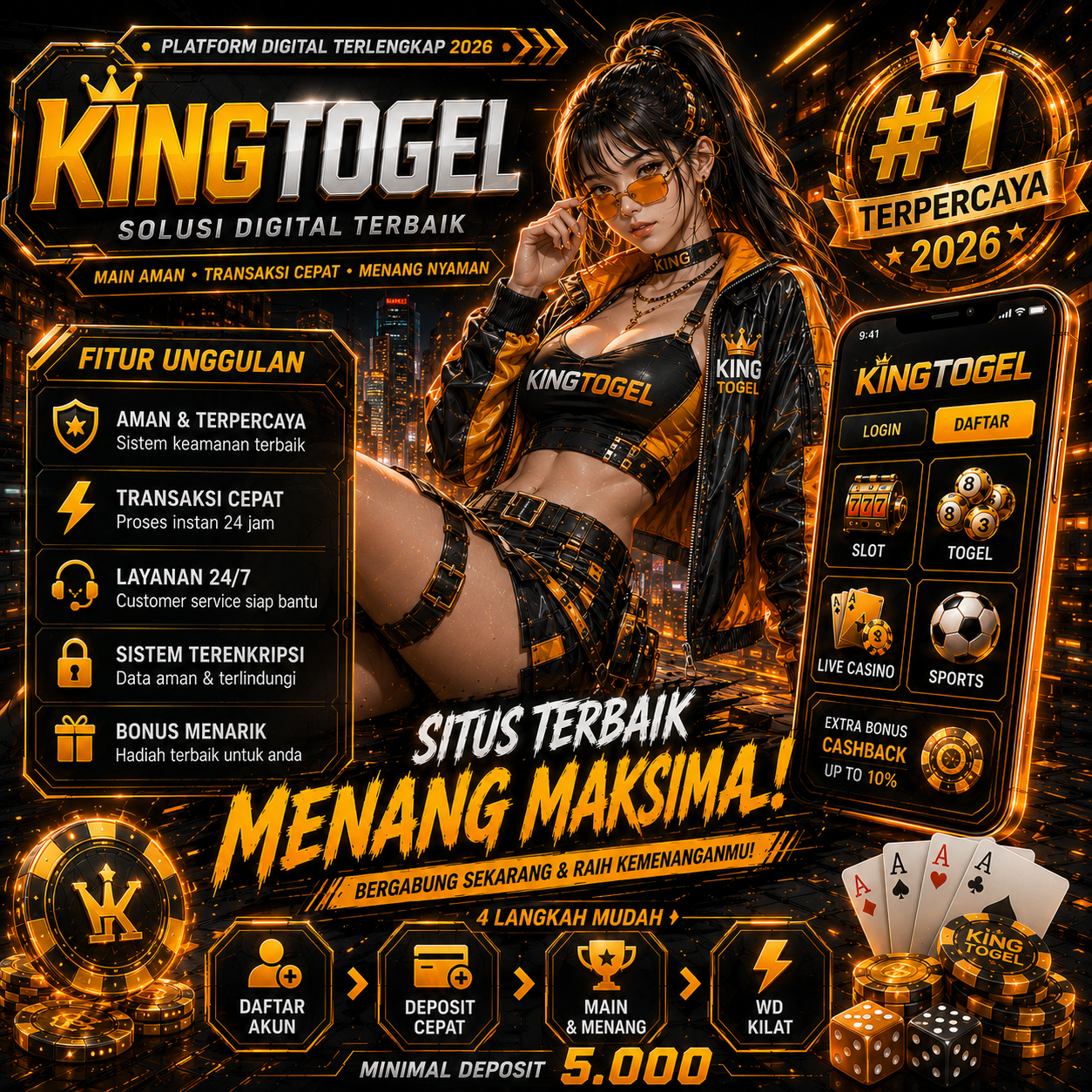 KINGTOGEL: Game Togel Terlengkap & Slot Mantap Bonus Melimpah
